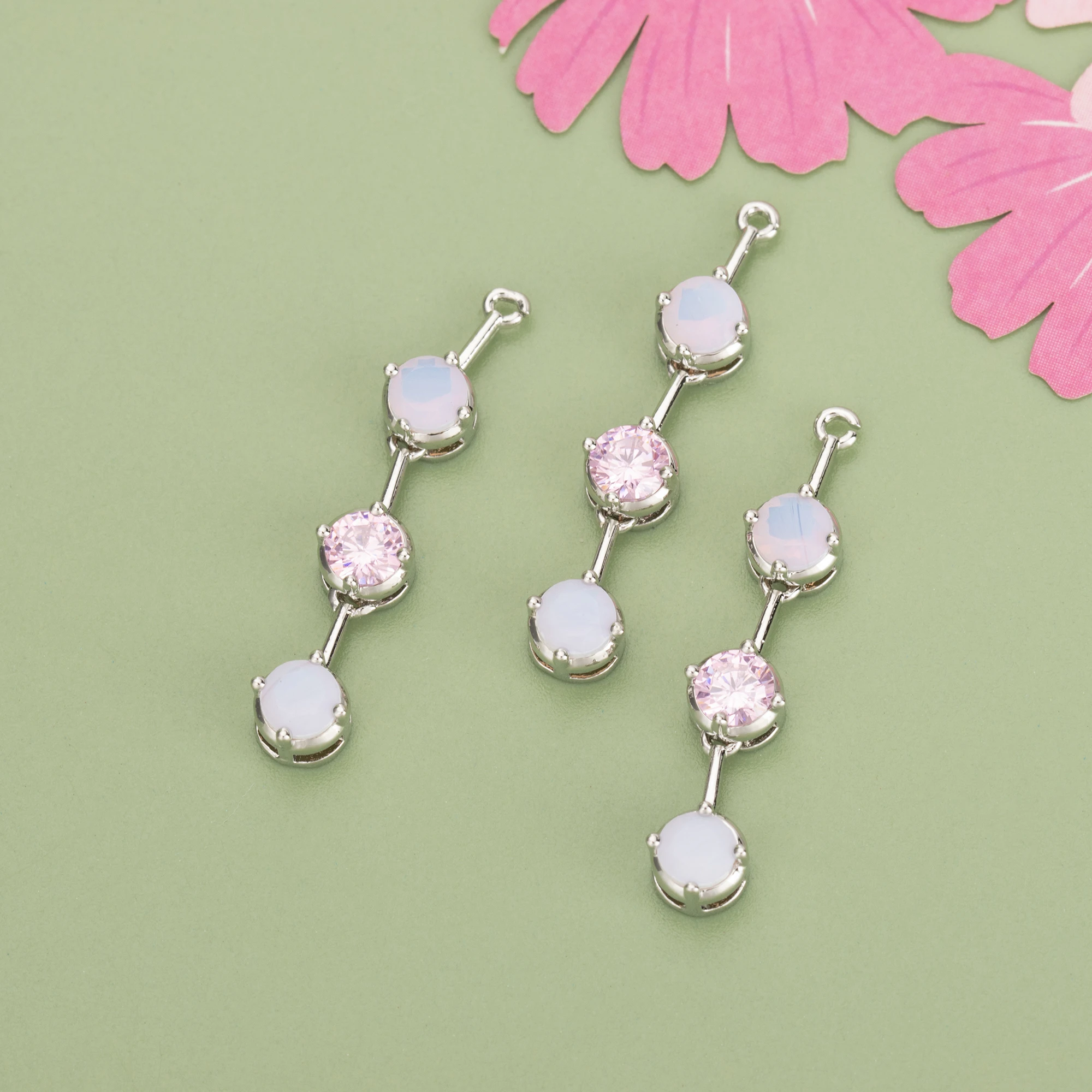 YEGUI MB18,jewelry accessories,nickel free,18k gold rhodium plated,copper,zircons,charms,diy pendants,jewelry making,6pcs/lot