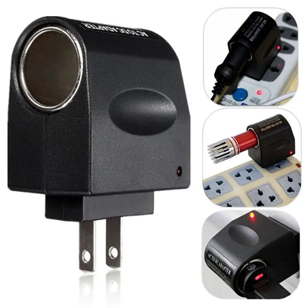 AC Home Wall Outlet Power To 12V Car Charger Cigarette Accessories Parts Converter Adapter Interior Plug Auto US Inverter D2T5