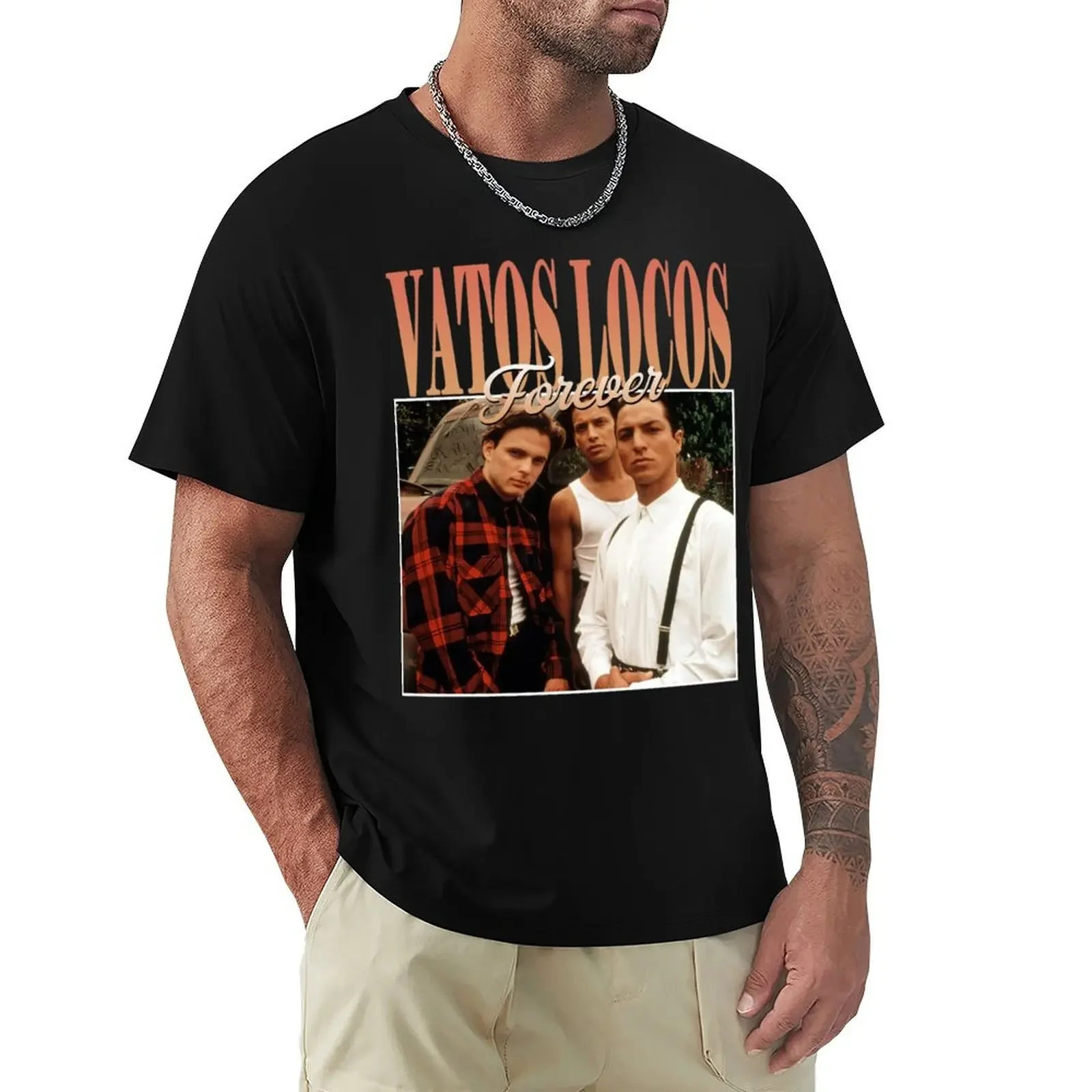 Vatos-Locos-Forever-Blood-In-Blood-Out-1993 T-shirt cute tops aesthetic clothes boys whites tshirts for men