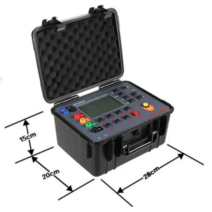 ES3002 Portable Electronic Earth Resistance Meter Double Clamp Multi-Function Grounding Tester