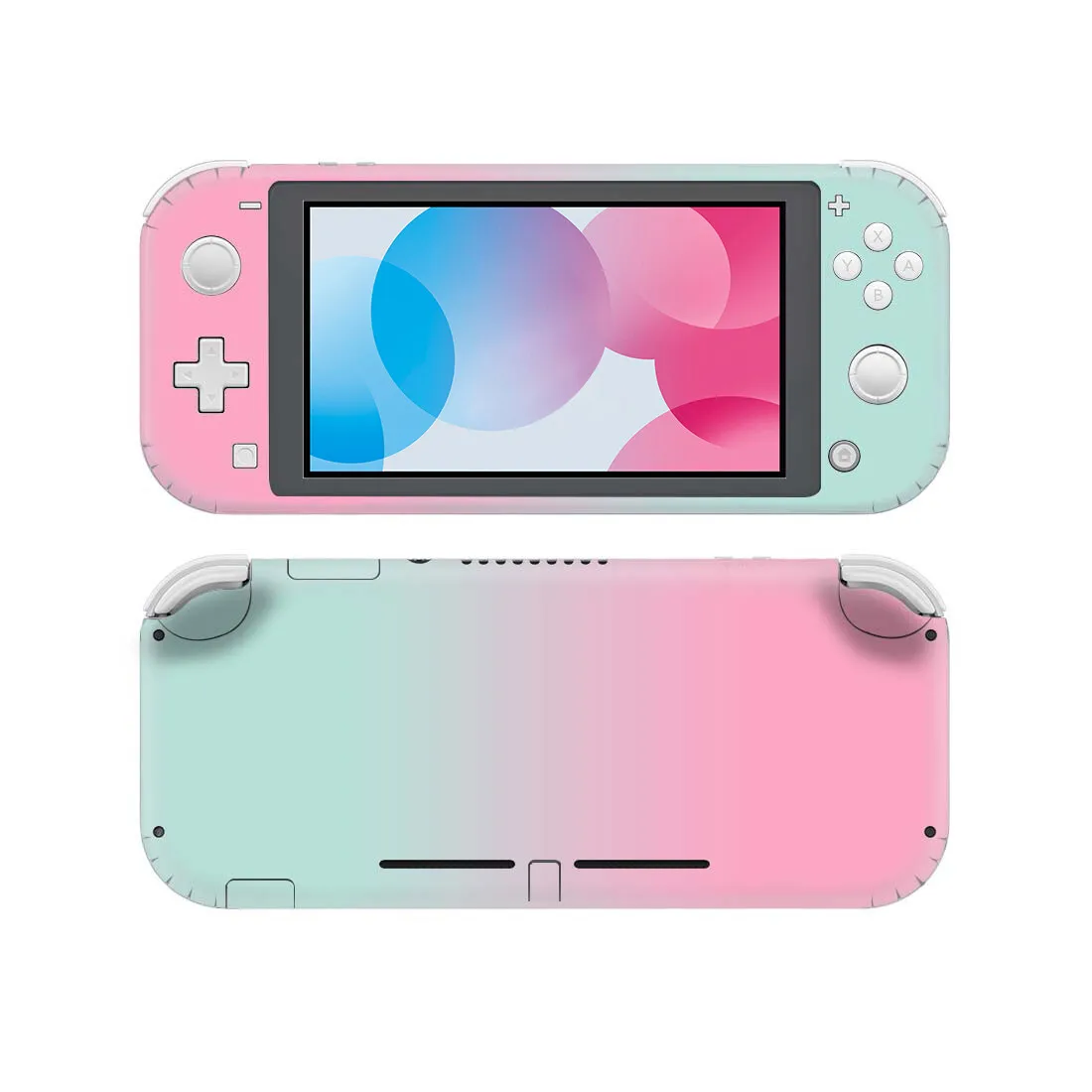 Naklejka ochronna z winylu na Switch Lite w kolorach czystego różu, fioletu, czerwieni i bieli, naklejka na konsolę NS Lite i Joy-con. — zdjęcie produktu 2