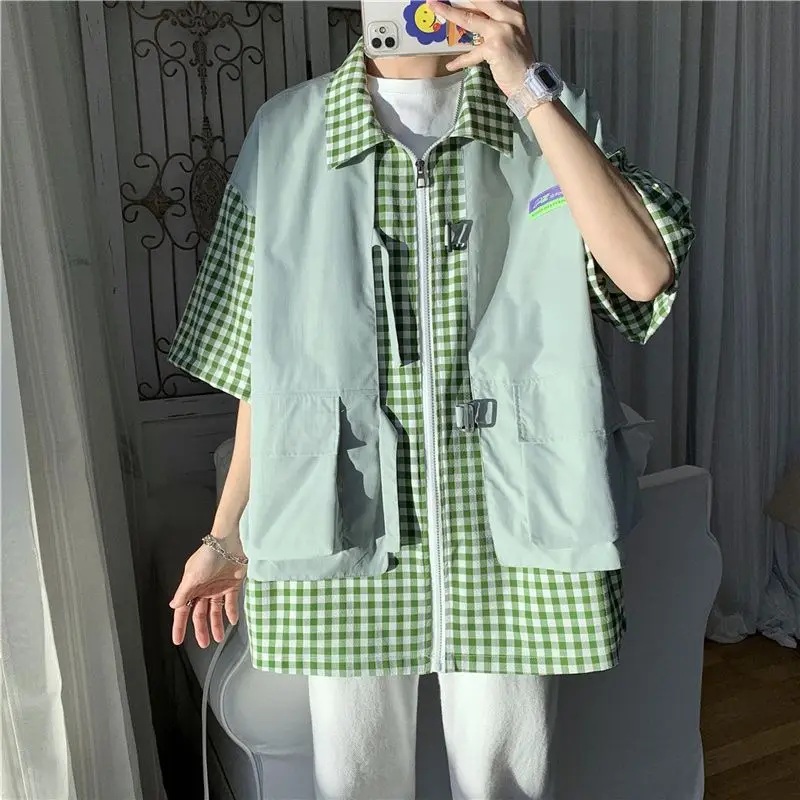 2023 Summer New Fashion Short-sleeved Shirt Men Korean Version Comfortable Casual Shirt All-match Top Boutique Clothing