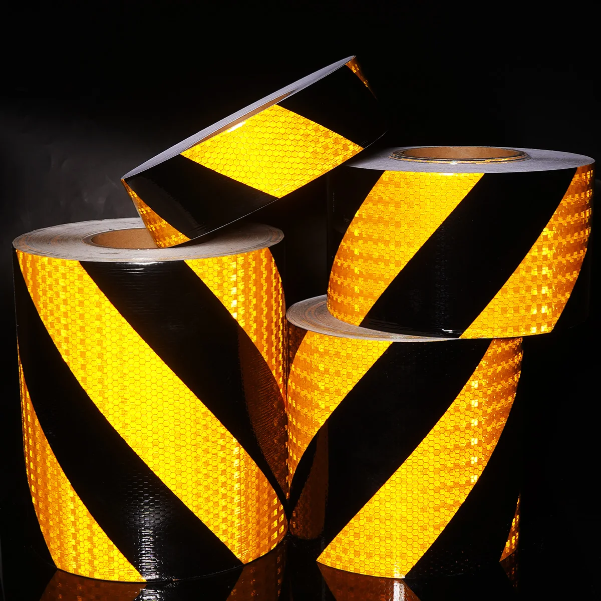Twill Print Reflective Safety Warning Tape Self Adhesive PVC Car Accessory Tape High Visibility Warning For Car Truck