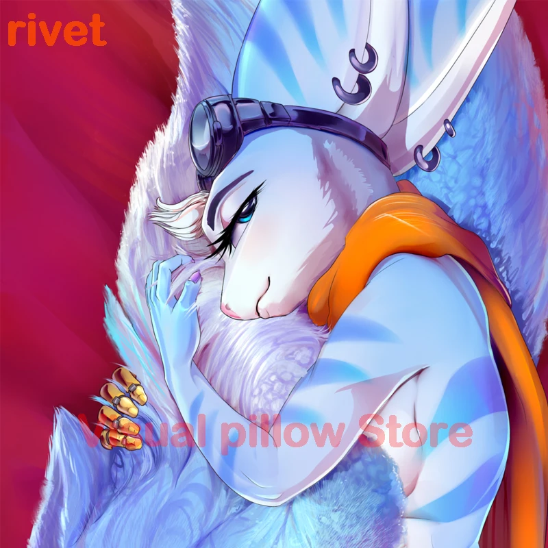 Dakimakura anime rivet (ratchet and clank) furry Double-sided Print Life-size body pillows cover Adult pillowcase