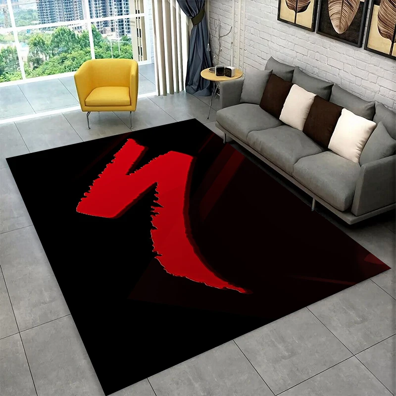 3D Bicycle S-Specialized Logo Moto Non-Slip Area Rug for Living Room Bedroom Playroom,Carpet Floor Mat for Home Decor Holiday