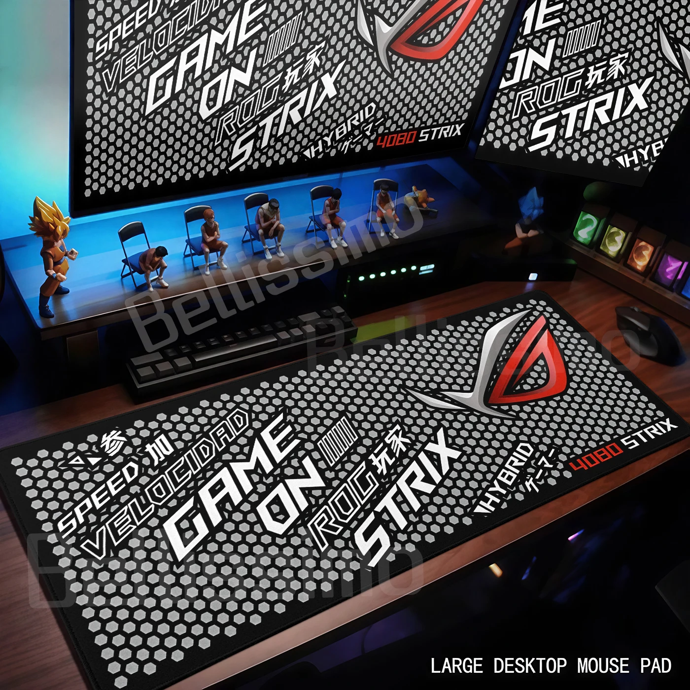 

ASUS Xxl Mouse Mat Republic of Gamers ROG Large Gaming Mouse Pad Non-Slip Rubber Carpet Computer Desk Mat Keyboard Pad Playpad