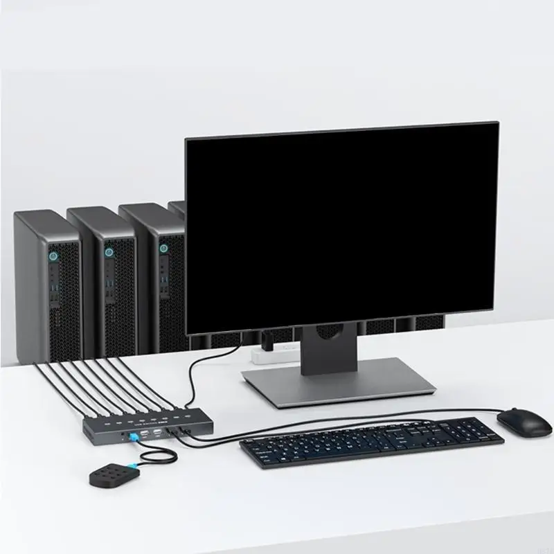 جهاز مشاركة الطباعة اليدوي H37B USB ثمانية أجهزة كمبيوتر تشارك 4 USB 8 في 4 Out Switching