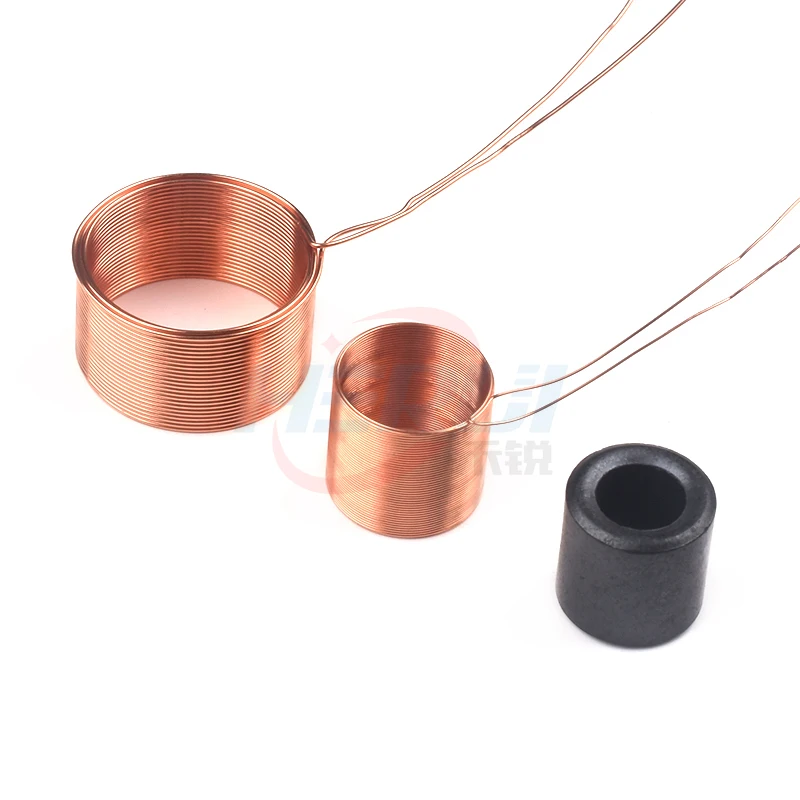 Rotate the LED secondary coil Wireless power supply Primary coil Hollow coil Hollow wire wound inductor feed loop