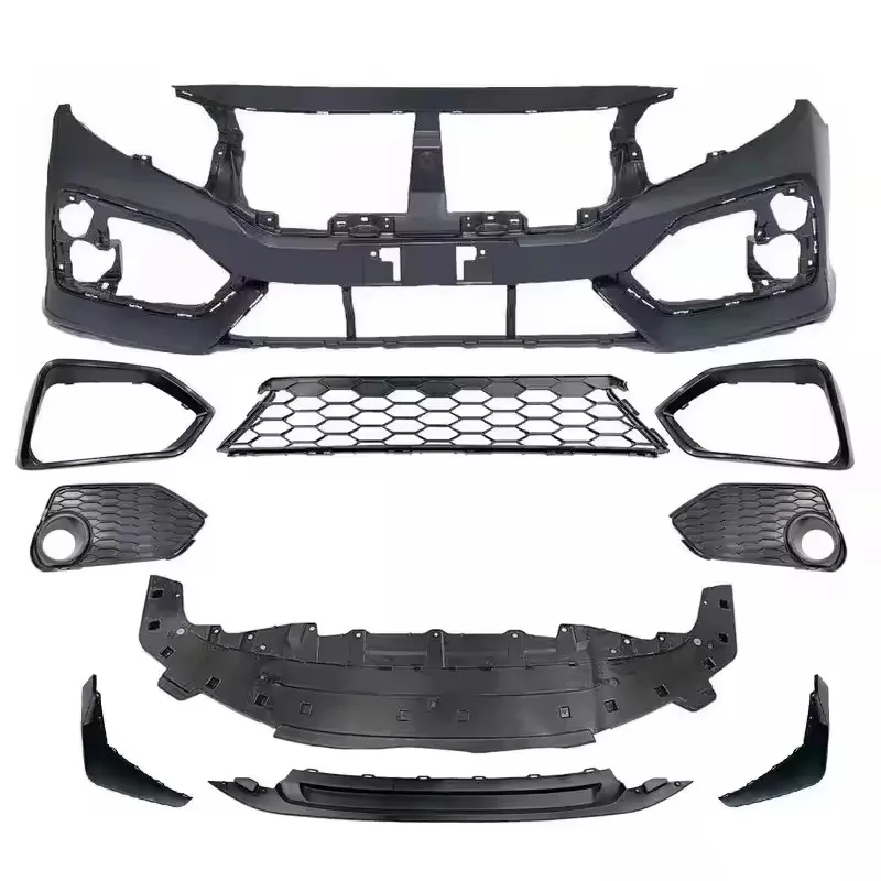 High quality upgrade car bumpers with grille for 10th Generation Honda Civic 2016-2020 Body kit Automotive bodykit