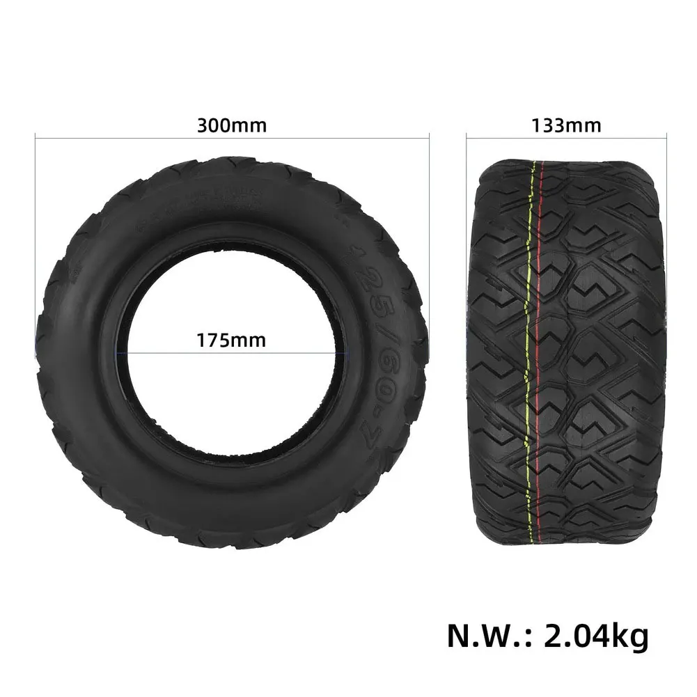 

Diamond Pattern Off-Road Vacuum Tubeless Tire 125/60-7 For Dualtron XDTX E-Scooter High Grip Long-Lasting Use