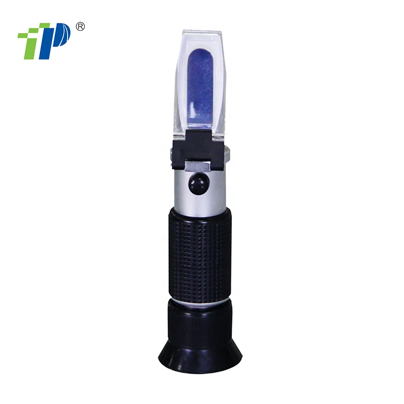 Brix Refractometer Hand Held Sugar Level Test Meter Food Fruit Beverages Brix Content Homebrew Tool with ATC/Brix Range 0~90%