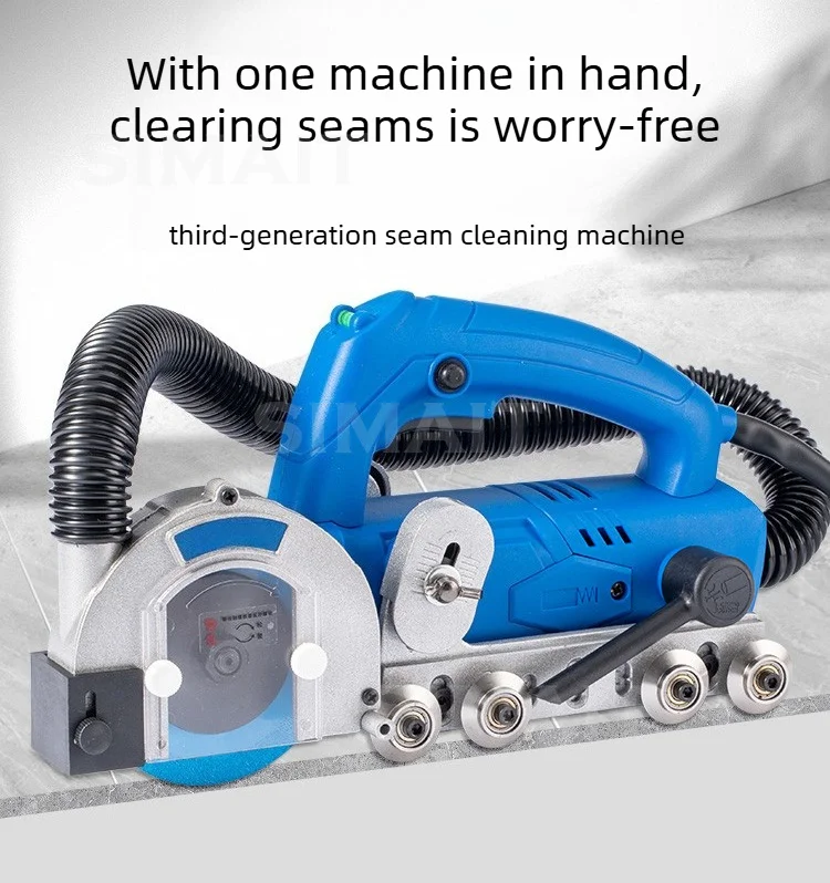 3rd Gen Tile Grout Removal Tool, Self-Dust Extraction Groove Cleaner for Floor/Wall, 1200W