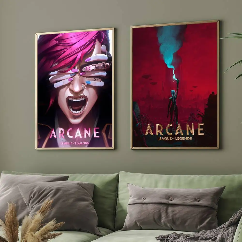 لعبة L-league of L-legends Jinx ملصق مناسب لغرفة المعيشة المنزلية وغرفة النوم والمكتب والبار ملصق تزيين الحائط #3