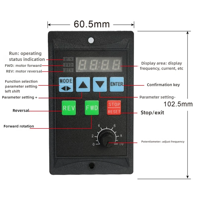 750W  frequency converter add RS485 three-phase motor driver MCU T13-750W-12-H single phase inputSimple frequency converter