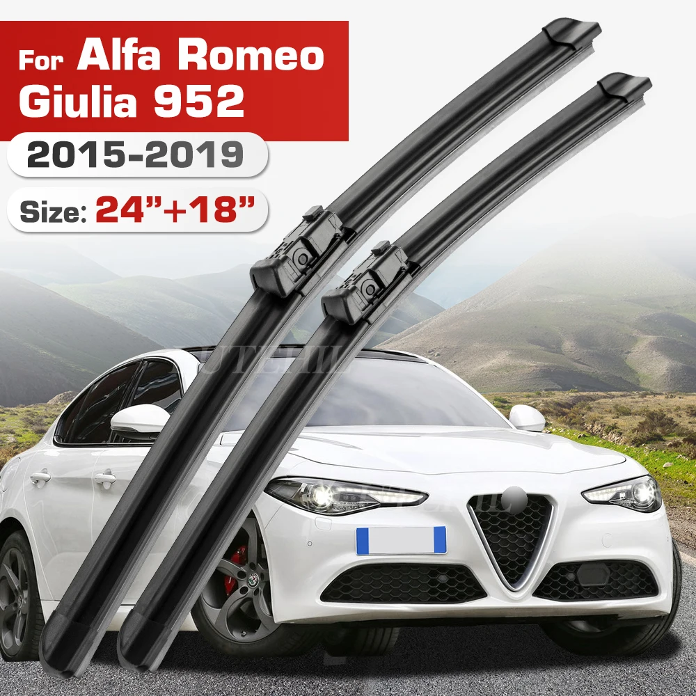 

Стеклоочиститель для Alfa Romeo Giulia 952 2015-2019 2016 2017 2018 передние щетки лобового стекла щетка 24 "+ 18"