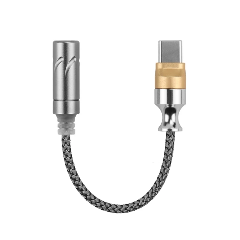 اكتب C إلى 3.5 مم محول سماعة سماعات محول النحاس الذي يقدم المقابس والراحة في التشغيل ولا يوجد تأخير ناقل الحركة 12 سم D2RC