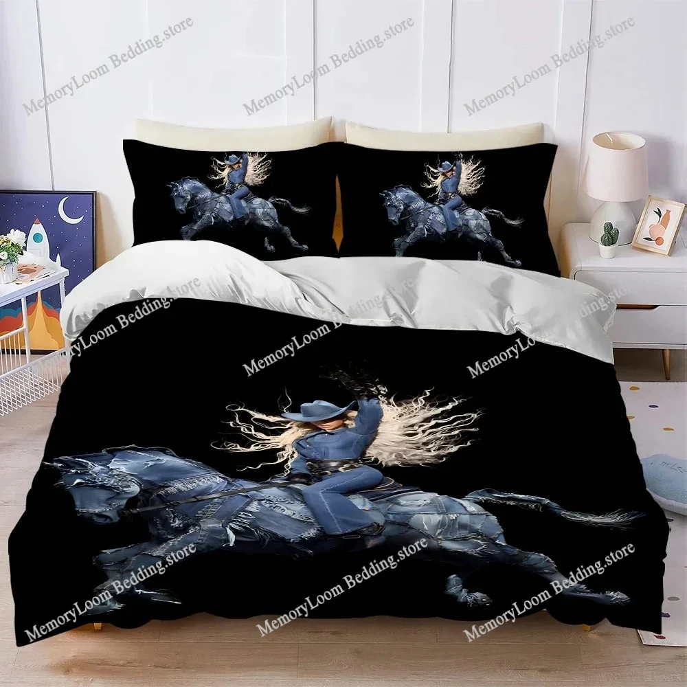 Singer Beyonce Cowboy Carter Duvet Cover Set Style Bedding Soft Laundry Cotton Bed Four Seasons Student Dormitory Luxury Gift96