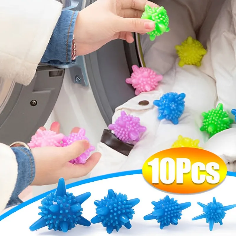 10/1pc Laundry Ball Multicolor Decontamination Laundry Ball Anti-Tangle Hair Catcher Washing Machine Cleaning Household Supplies