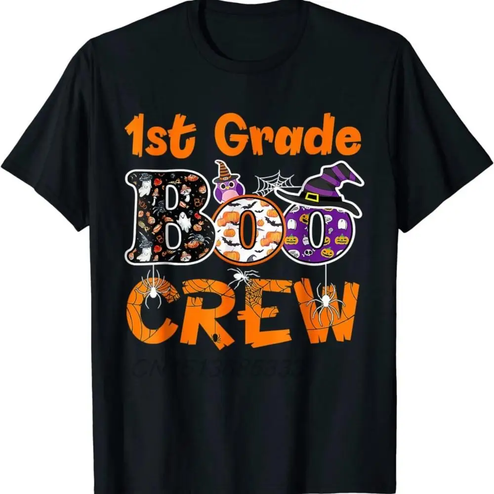 1st Grade Boo Crew Teacher Student Halloween Cotton T-shirts Man Bruh Did You Even Show Your Work Men Tees Math Teacher T-shirts