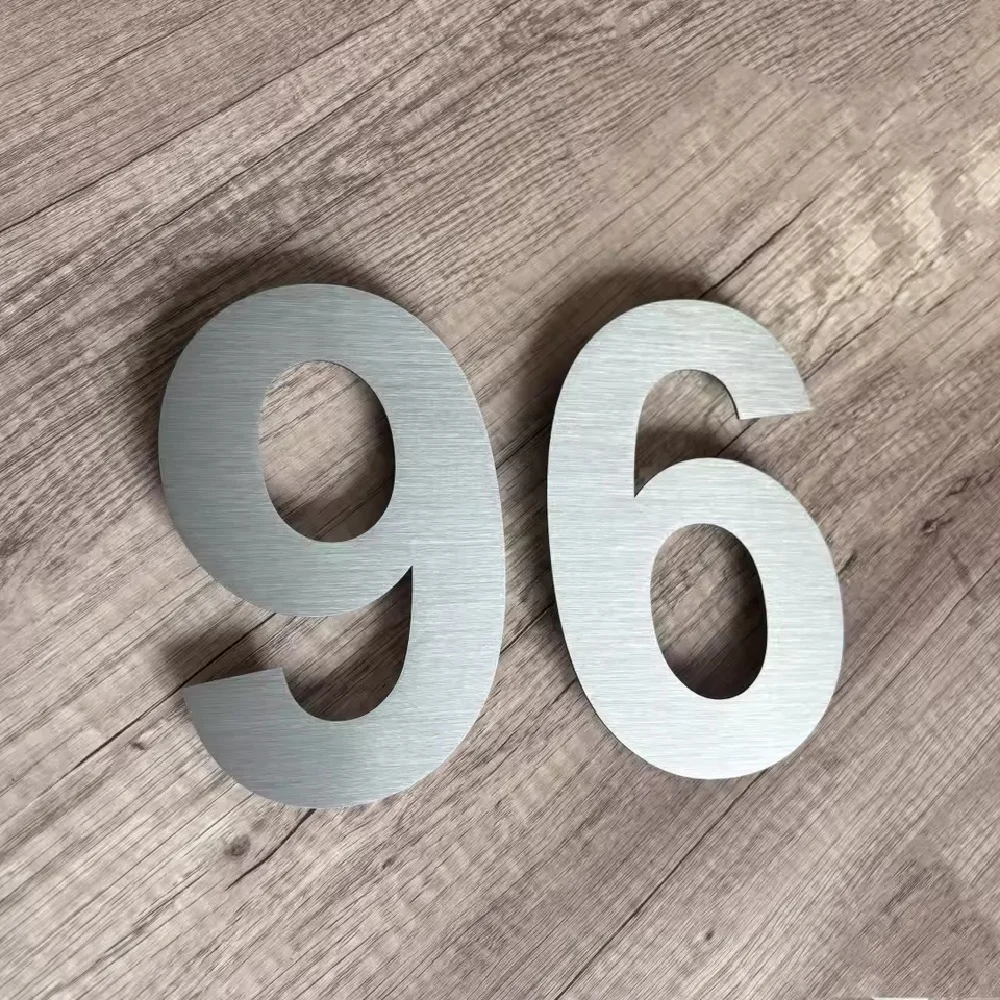 1PC 76MM/152MM Stainless Steel House Number Silver Address Sign #0-9 Huisnummer Outdoor Numbers Home Numeros  Exterior