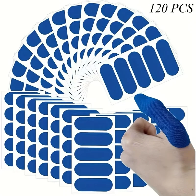 Bande de protection pour doigts et pouces de bowling, 120 pièces, en Polyester bleu, durable, pour hommes et femmes, accessoire d'entraînement sportif pour salle de jeux