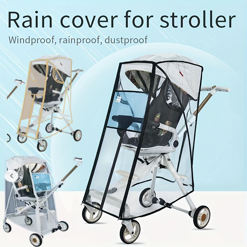 

Compact Stroller Rain Cover Baby Stroller Cover for Toddler Umbrella Stroller Lightweight Travel Stroller Windproof Waterproof