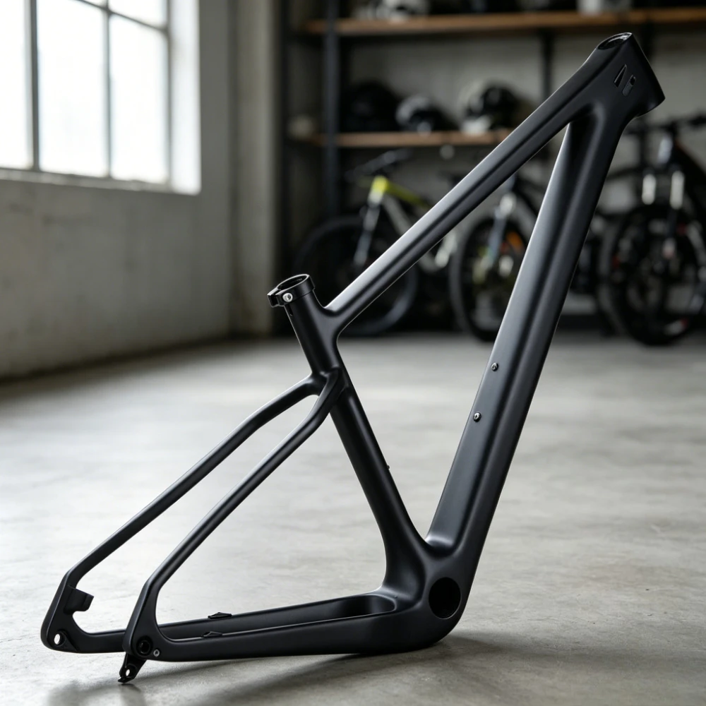 

T1000 Carbon 29er XC Hardtail MTB Frame BOOST 148x12mm Thru Axle PF30 Internal Cable Routing Di2 Ready Max 2.45" Tire Disc Brake