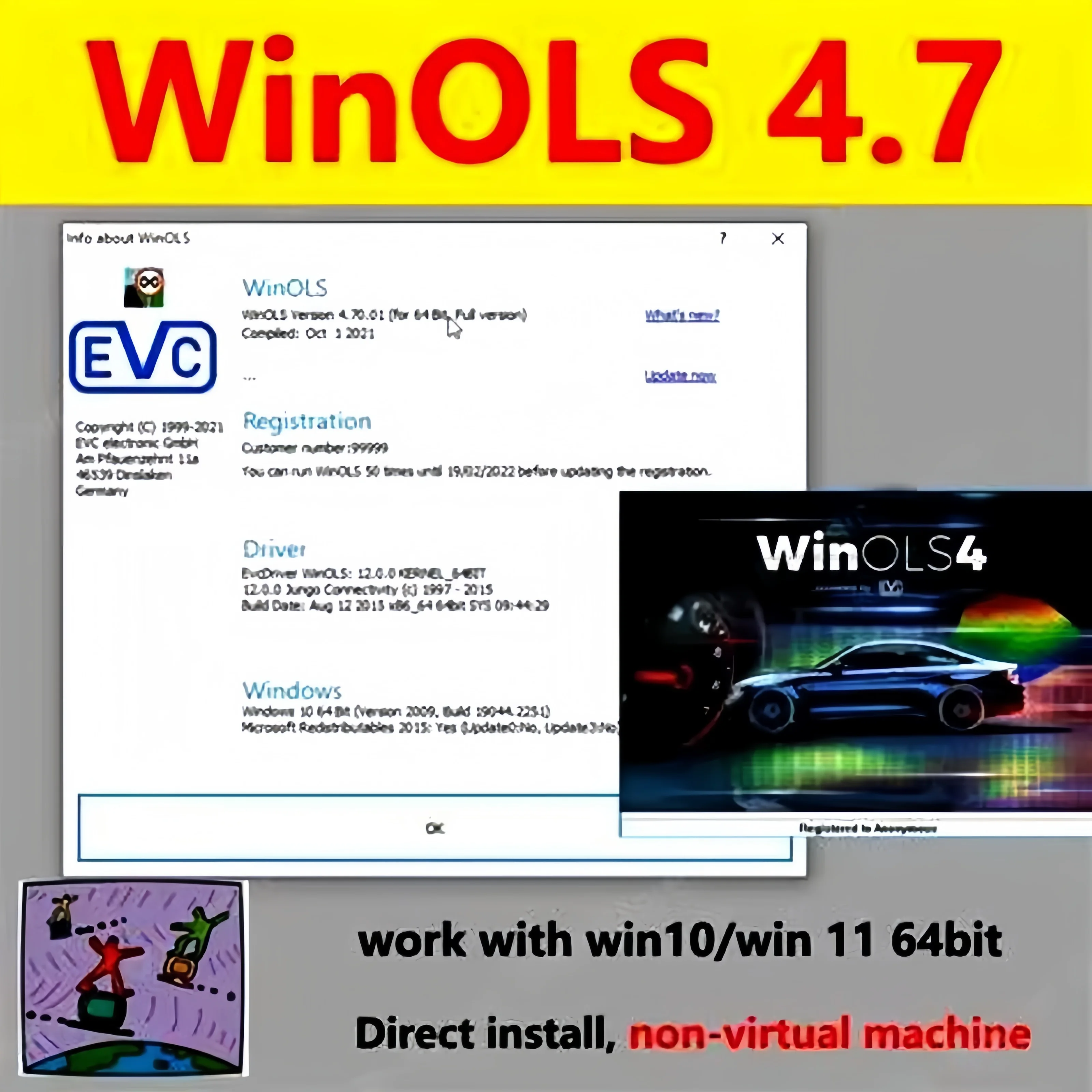 2025 hot sale Winols 4.7 With Plugins Auto Repair +ECU Titanium+ install video guide+ New Damos File 2021 + Immo Service Tool