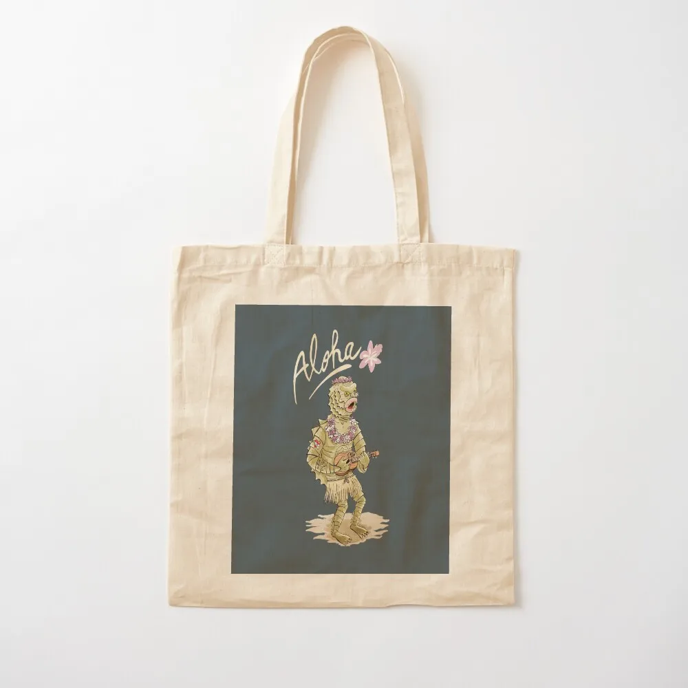 Aloha from black lagoon Tote Bag Canvas bag canvas tote bags eco pack canvas tote bag