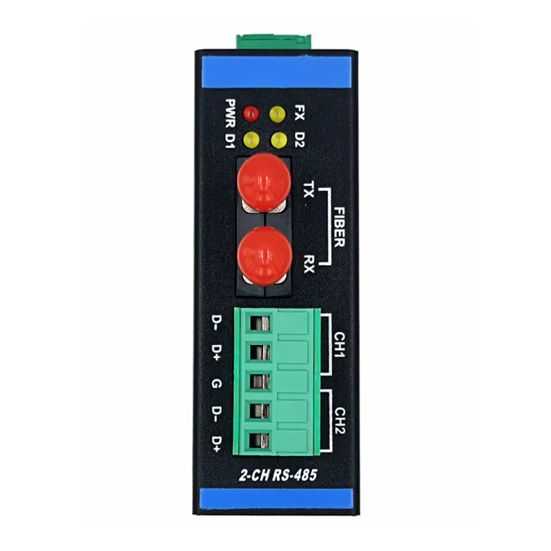 Industrial 2-way 485 Optical Fiber Transceiver RS485 to Optical Fiber Converter 12V24V Guide IDM-3152