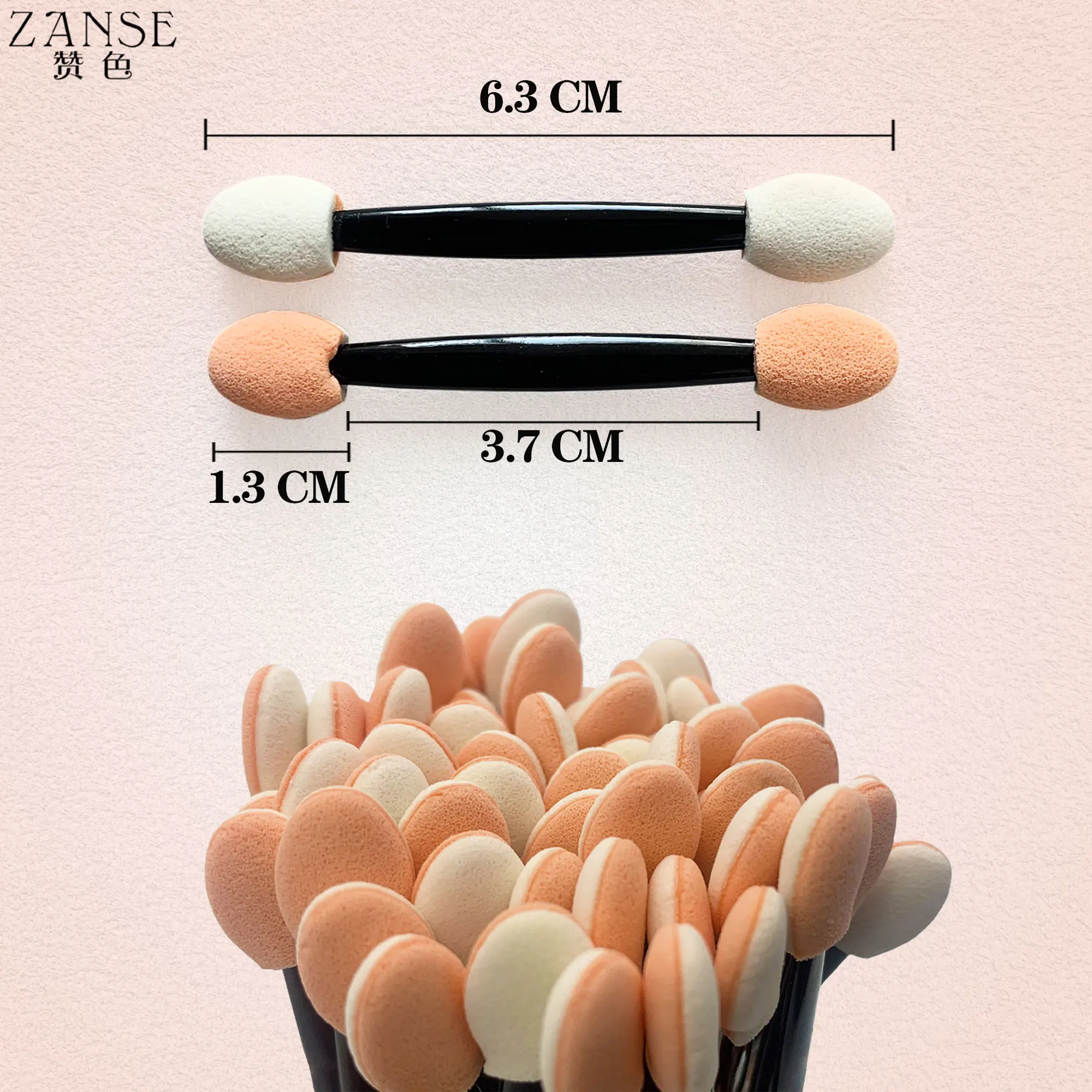 50/100 SZT. Jednorazowe Pędzelki do Cieni Dwustronne Gąbki Nylonowe Zestawy Pędzli do Makijażu Cieni do Powiek Aplikatory Kosmetyczne do Makijażu