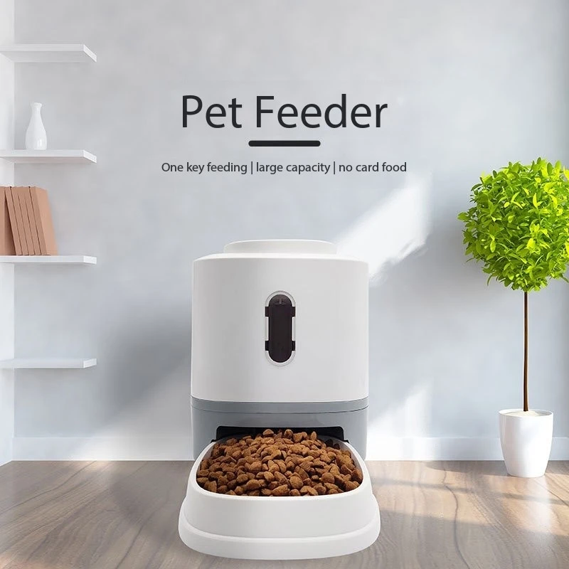 Comedero automático para perros, dispensador de comida seca antideslizante, interactivo para gatos de raza cachorros y cuenco pequeña y mediana, alimentación lenta