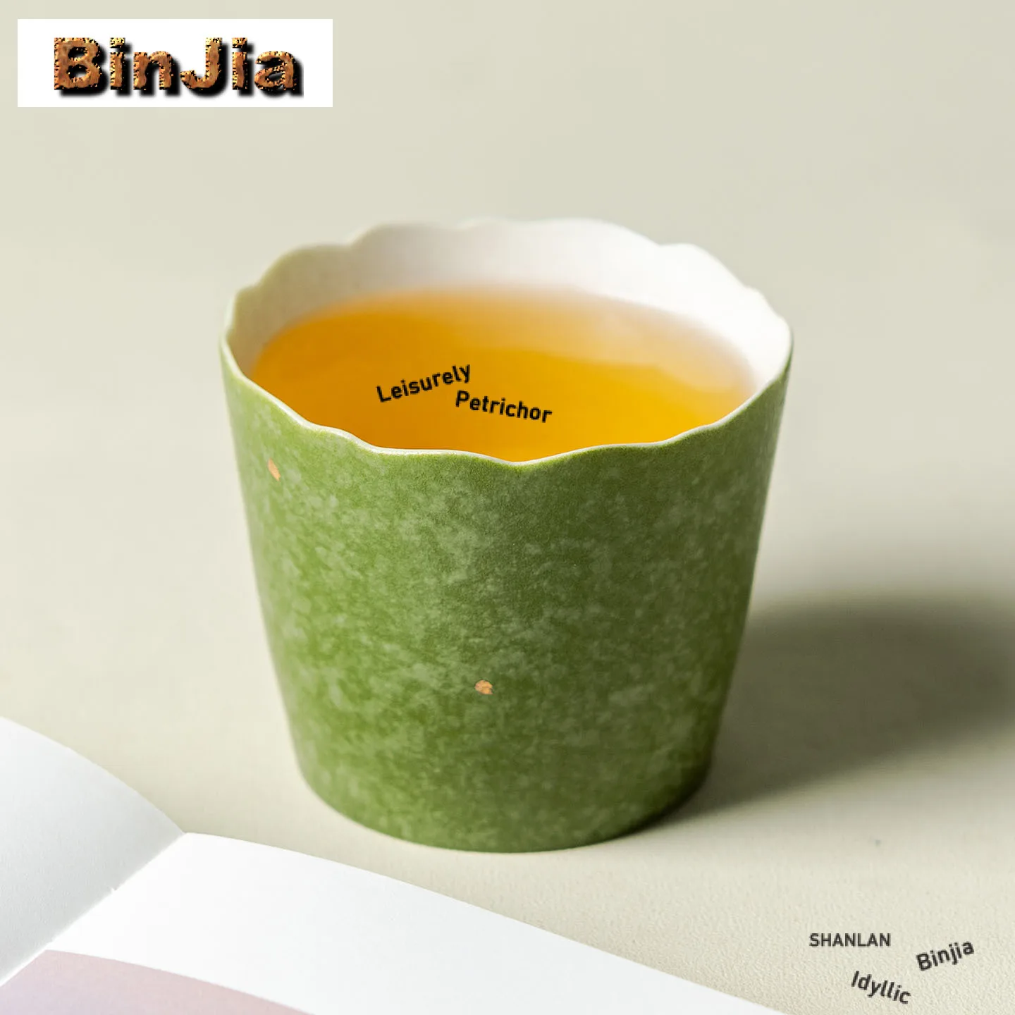 

200 мл зеленая глазурь, посыпанная золотая чайная чашка, чайная чаша ручной работы, кружка для дегустации чая, ароматическая чашка Jianzhan Master Cups Cafes Craft