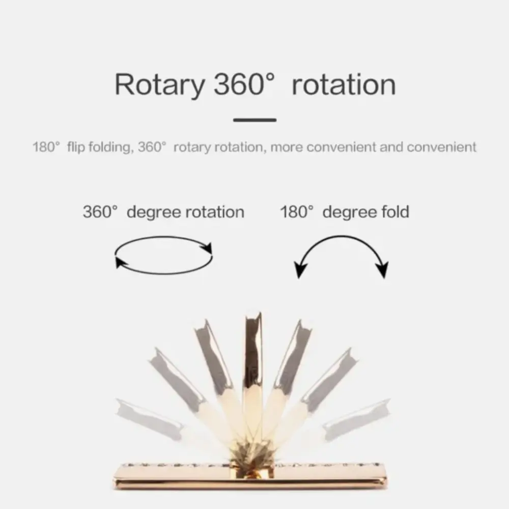 Penyangga Ponsel Bebas Genggam Ultra-tipis Perekat Cincin Jari Persegi Logam Dapat Diputar Stiker Belakang Braket Luar Ruangan