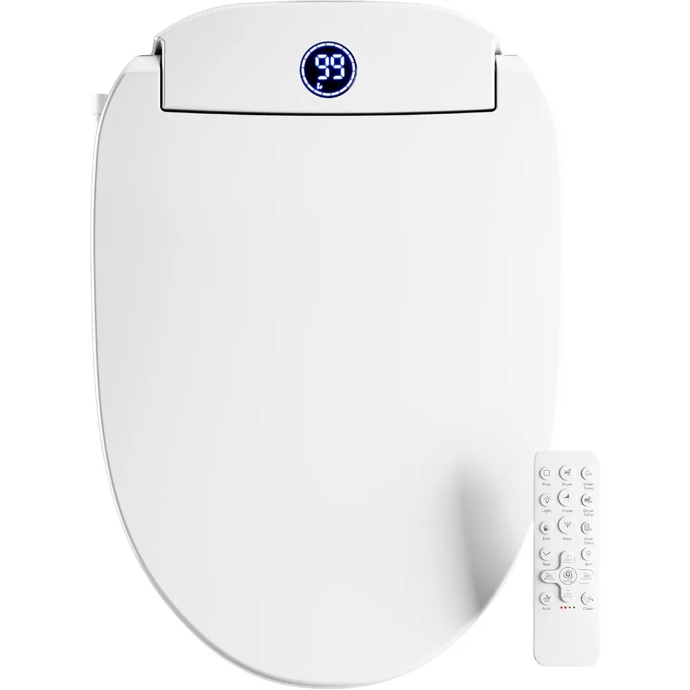 حار بيع! مقعد مرحاض بيديت ذكي ممدود، تسخين فوري من السيراميك، مقعد ساخن، مجفف دافئ، فوهة من الفولاذ المقاوم للصدأ ذاتية التنظيف