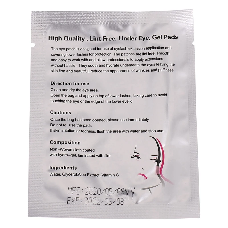 500X Eyelash Extension Under Gel Eye Pads Non-Woven Patches Make-Up