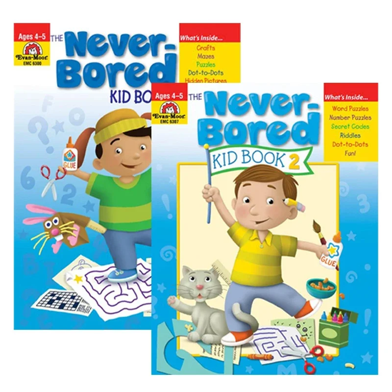 Evan-Moor The Never-Bored Kid Book (2 volumes) Workbook,aged 3-4 , English book 9780197227541