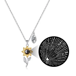 Vintage Elegant Sunflower Pendant Necklace for Women Fashion Aesthetic Flowers Clavicle Chain Choker Wedding Party Jewelry