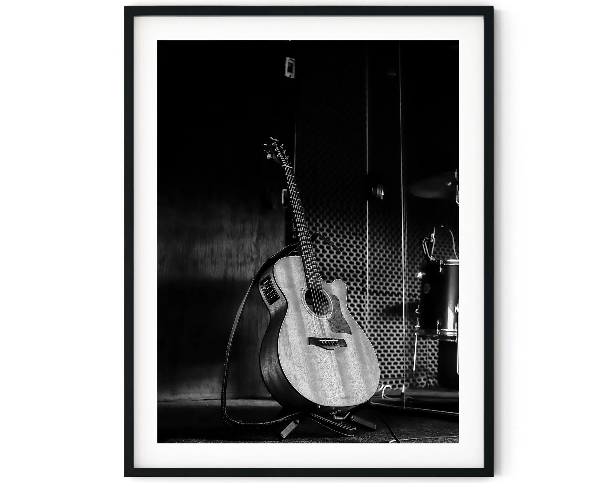 Black and White Photo Violin Piano Trumpet Music Instrument Music Lover Canvas Painting Home Room Decoration