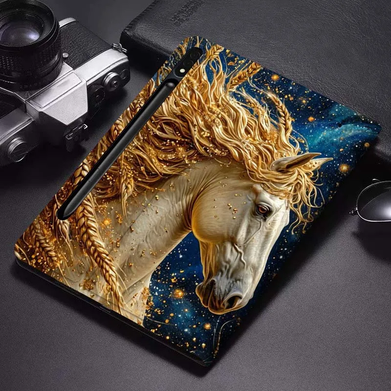 

Color Art Horse Cool For Samsung Galaxy Tab S6 S7 S8 S9 S10 FE Plus Lite Soft Flexible Support Tablet Case Gift