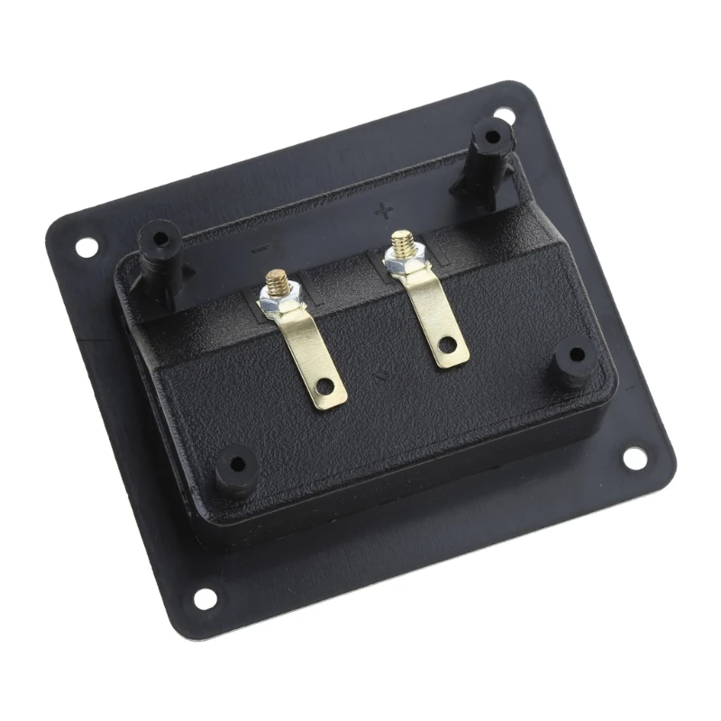 Wire Spring Terminal Cup Square Speaker 2 Positions Banana Recessed Speaker Box Black for DIY Home Car Stereo