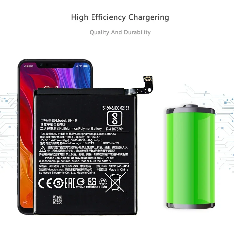 BM42 BM45 BM46 BN31 BN41 BN43 BN45 BN48 BN4A BN46 Battery For Xiaomi Redmi Note 2 3 4 4X 5 5A 6 7 8 8T 9 9S 10 Pro Note3 Note5A