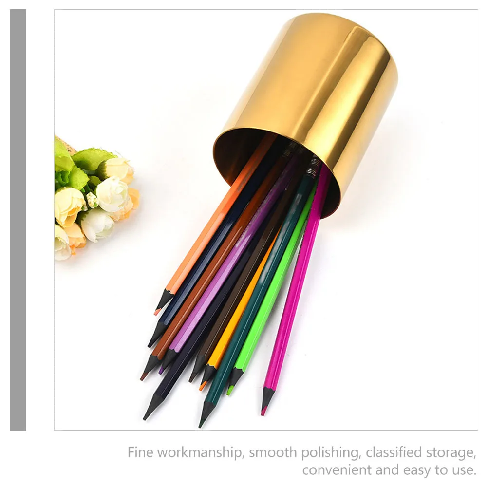 

Makeup Brush Holder Pen Holder Decorative Desktop Organizer Multifunctional Storage Box Makeup Vanity Organizer