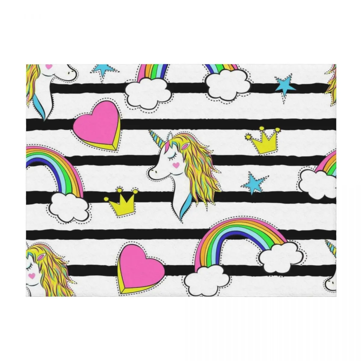 

Retro Unicorn Throw Blanket Tourist Furrys Luxury St Blankets