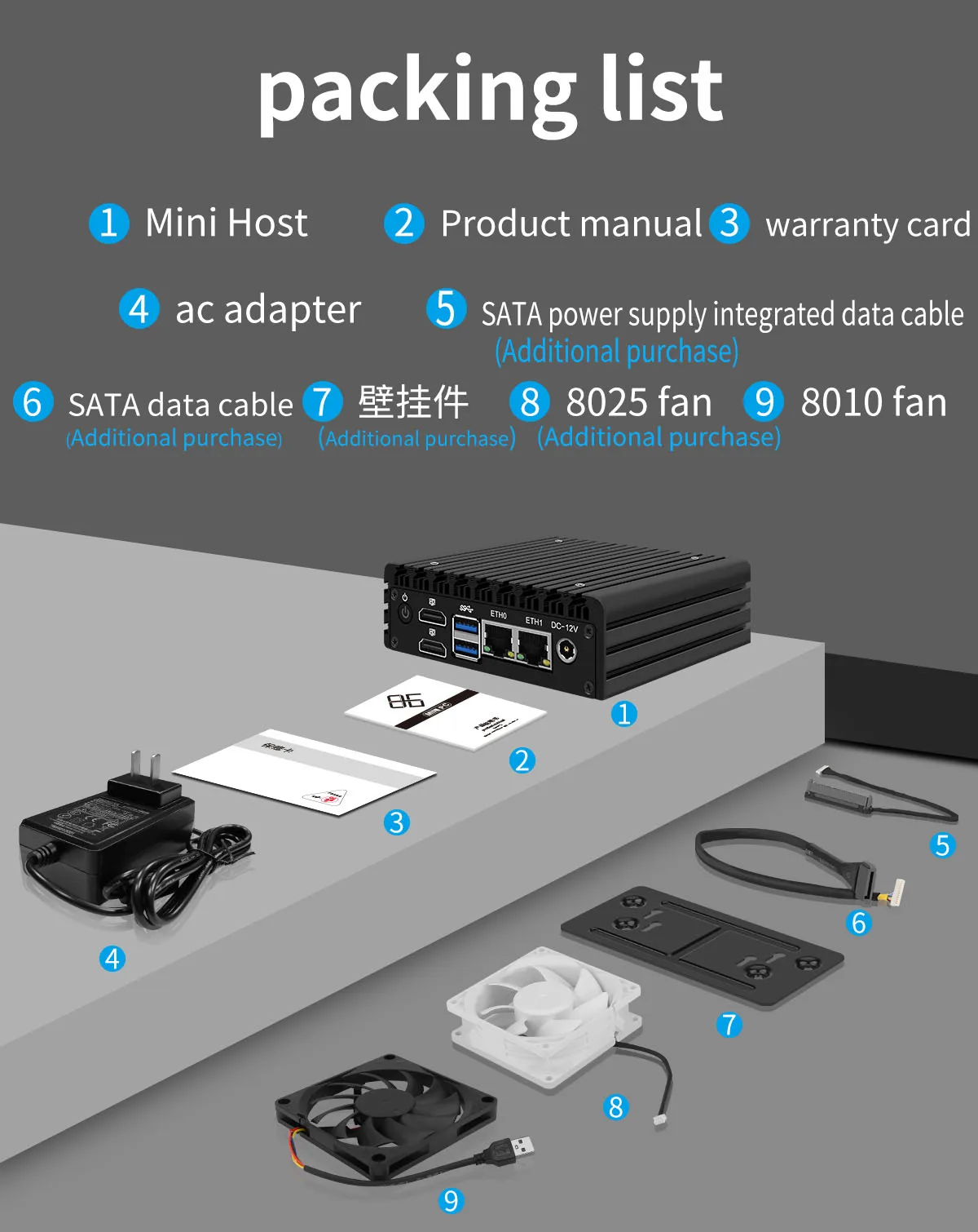 X86 P5 Mini PC senza ventola Firewall Router 12th Gen Intel N305 DDR5 4800MHz 2x i226-V 2.5G LAN HDMI2.1 Proxmox Server