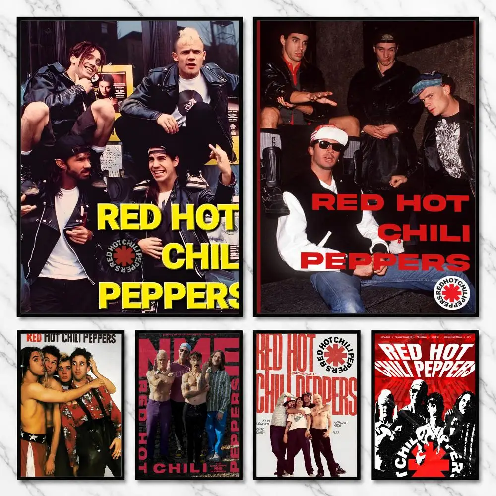 Red Hot Chili Peppers 90s Rock Legacy Poster HD art sticky wall waterproof home living room bedroom bar aesthetic decoration