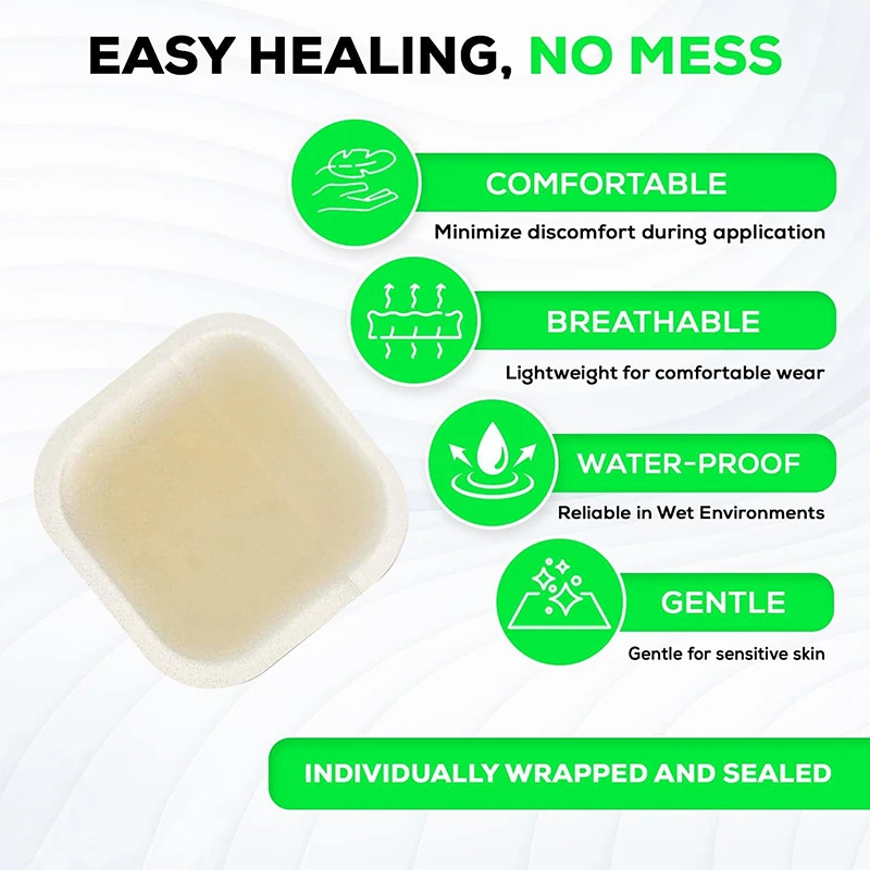 Hydrocolloid Wound Dressing Fast Healing Thin Self Adhesive Breathable Hydrocolloid Dressing Non Irritating For Home