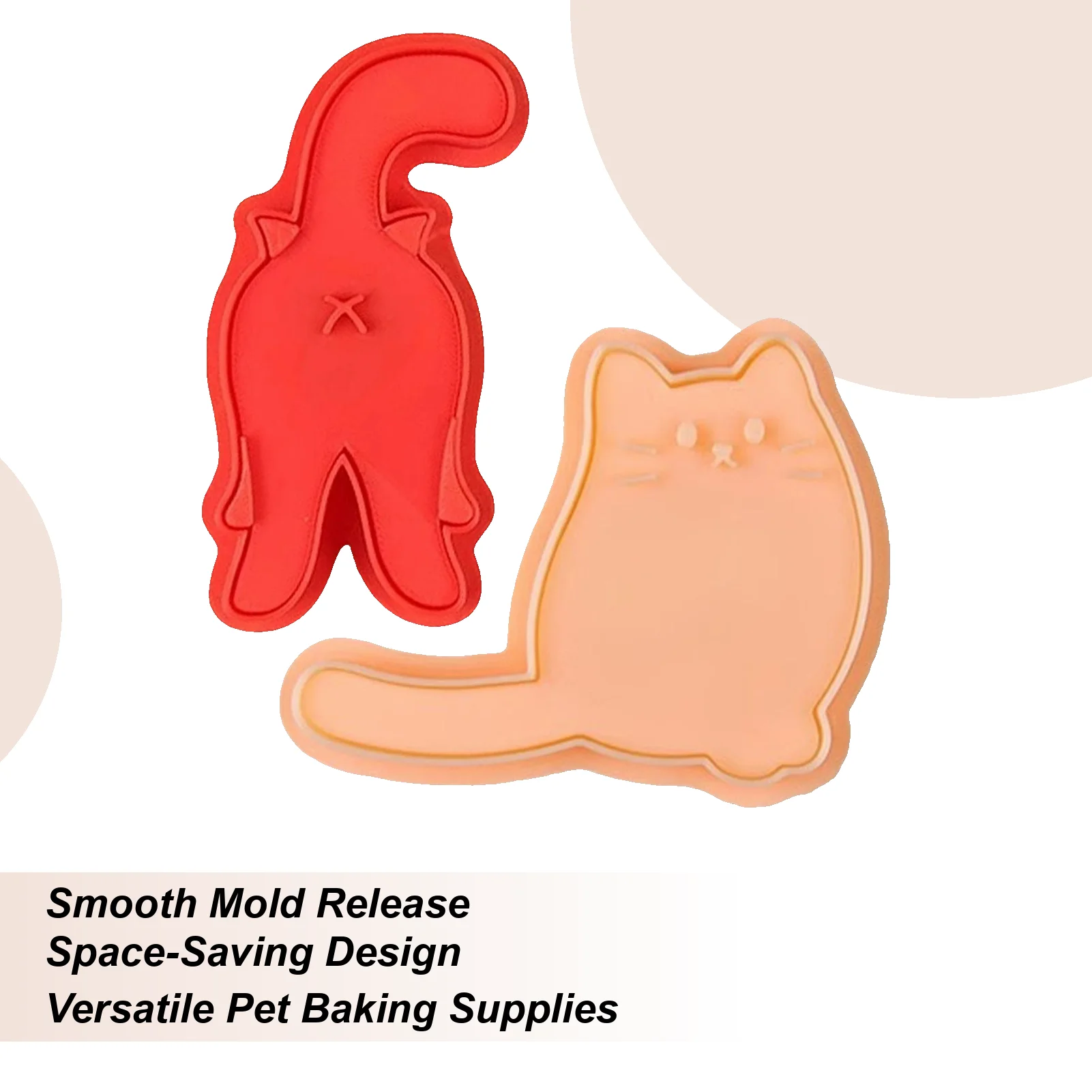 Molds for Baking 3D Printed Reusable Funny Cat Cute Cake Molds Baking Tools for Home Apartment Food Bread Cake Candy Fondant