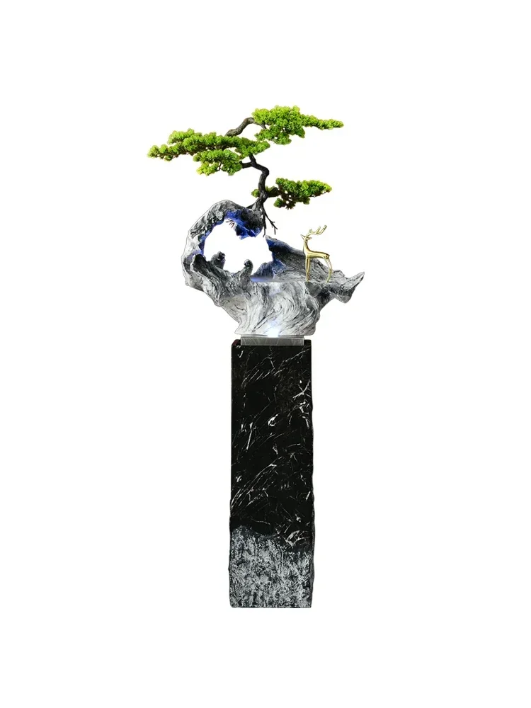 Welcome Pine Floor Water Fountain Light Luxury Living Room Office Soft Decoration