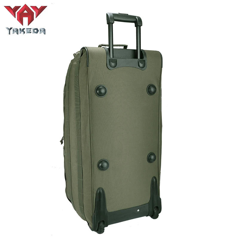 Large Wheel Bolso Tactico Trolley Duffle Outdoor Hiking Camping Draw Bar Tactical Travel Luggage Suitcase Range Bag